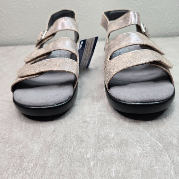 Propet Comfort Sandals 11 Narrow Fit Metallic Leather Open Toe Casual Walking - Picture 4 of 13